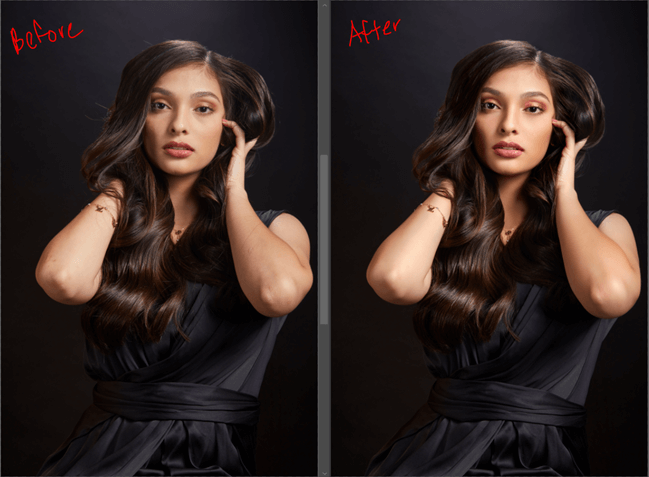 hair photo retouching